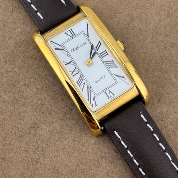 Vintage Classic Reto Oleg Cassini Tank Style Watchwith Roman Numerals main image 7